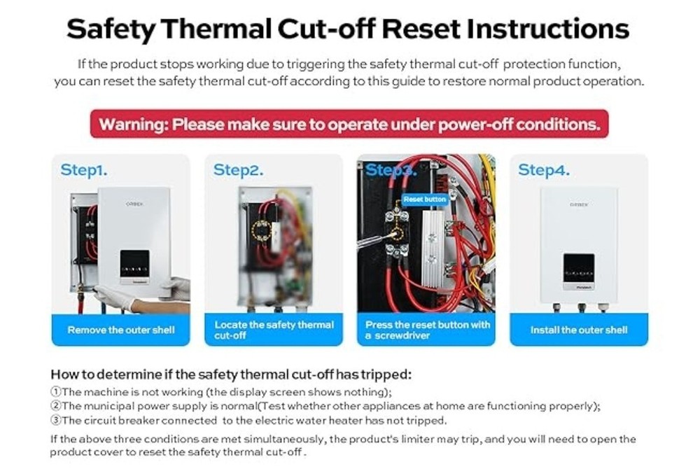 14kW Tankless Water Heater Electric, ORBEK 240 Volt On Demand Instant Hot Wat...