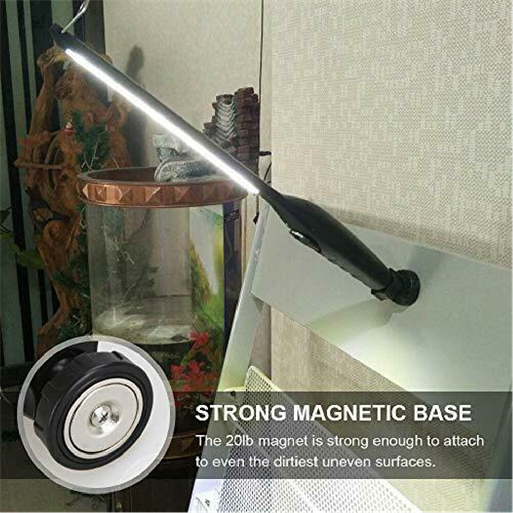 2PCS COB LED Work Light Portable Bar Magnetic Base USB Rechargeable Hand Torch