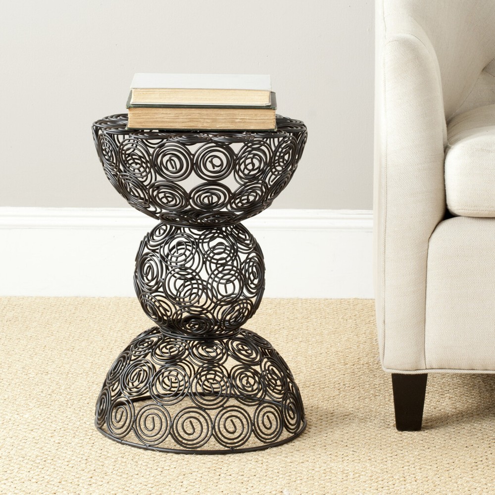 SAFAVIEH Leila Iron Wire Stool | Black |