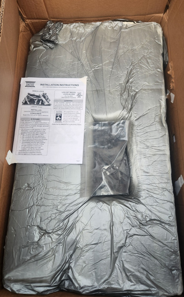 Empire Burncrete Birch Log Set LS40CBB-1