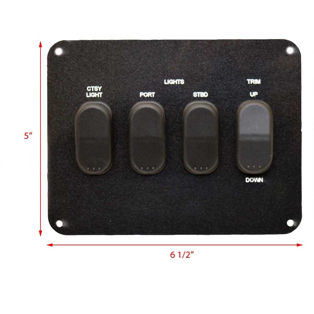 Tracker Boat Switch Panel 183018 | 6 1/2 x 5 Inch Lights Trim