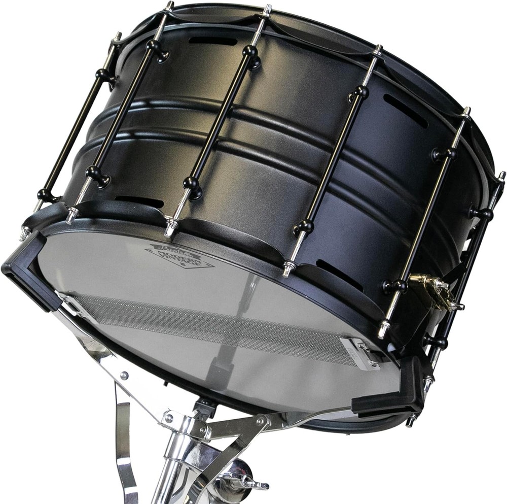 14x8 Deep Shell Snare Drum Carbon Steel 12 Vent System Low Frequency Punch