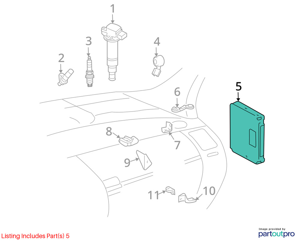 Engine ECM Electronic Module Engine Control Fits 06-08 Prius 3590452