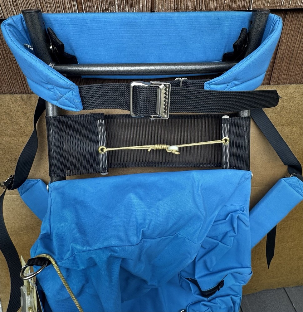 VTG Himalayan Industries Blue Aluminum Frame Backpack “Assault Pack” System 358