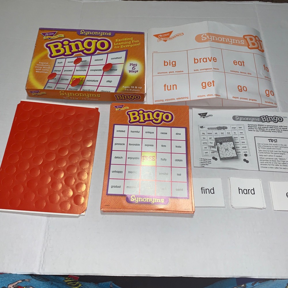 Trend Enterprises Synonyms Bingo Game Learning Fun For Everyone