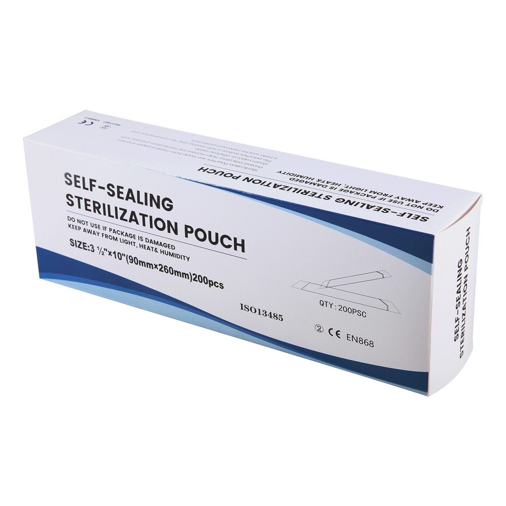 3 1/2" x 10" Self-Sealing Sterilization Pouch 200/Box