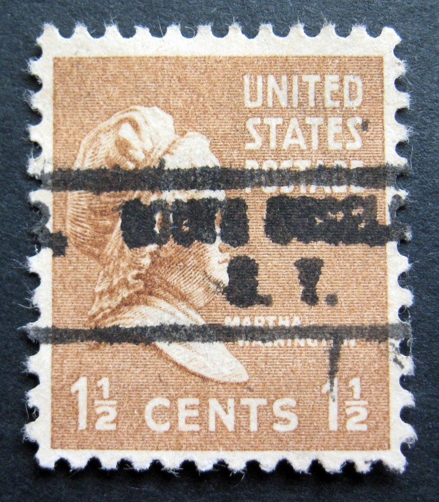 Sc # 805 ~ 1 1/2 cent Martha Washington, Precancel, N.Y. STATE