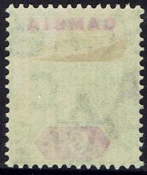 GAMBIA 1904 KEVII 6D WMK MULTI CROWN CA