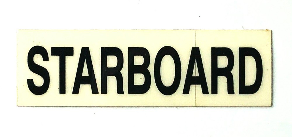 Boat / Marine Black Starboard Decal / Label