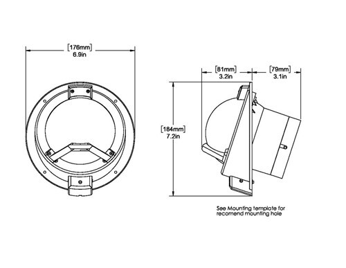 Ritchie Compass, Bulkhead, 4.5" Combi W/ Inclin. BN-202