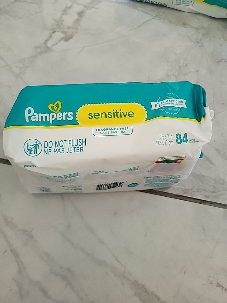 Pampers Sensitive Baby Wipes Combo - 84 Count Bulk 12 Pack