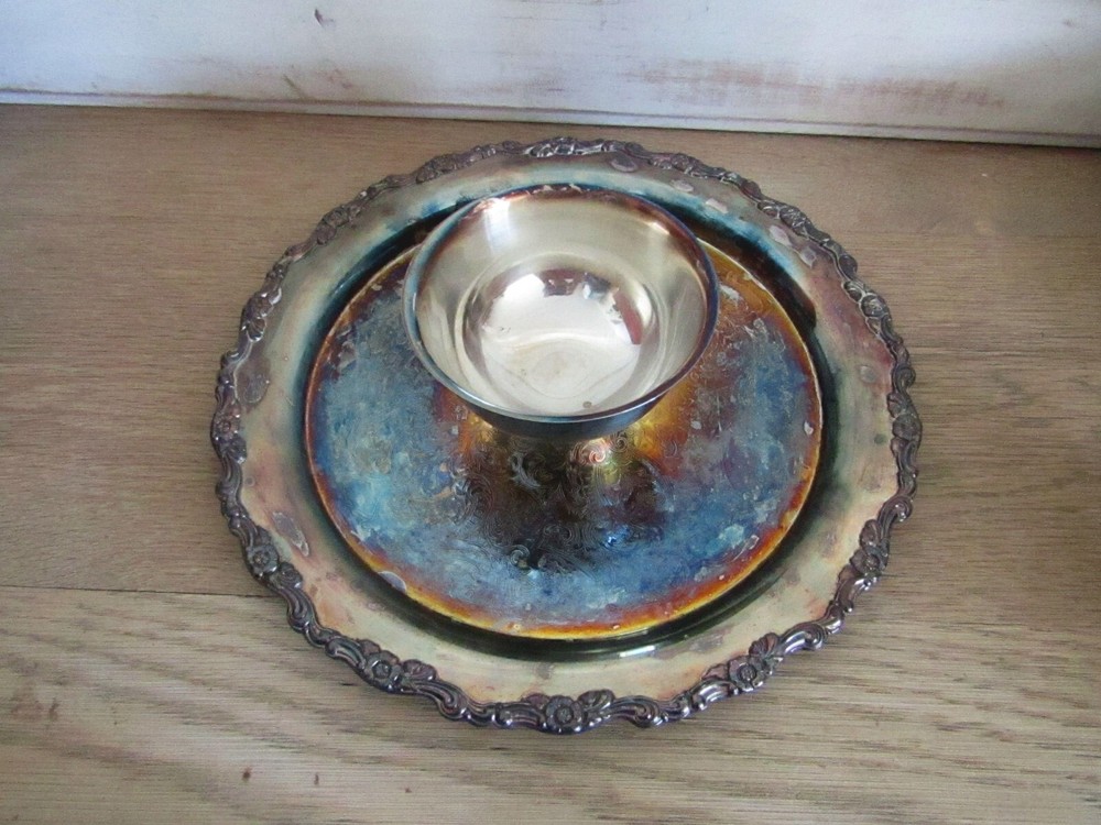 Vintage Oneida Silversmiths Royal Provincial Chip and Dip Server 1987