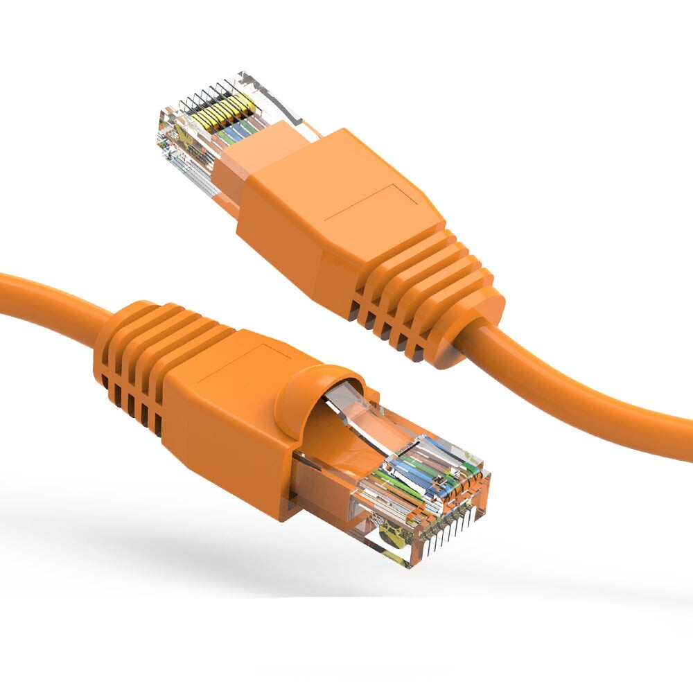3Ft CAT6A UTP Ethernet Network Booted Cable Orange