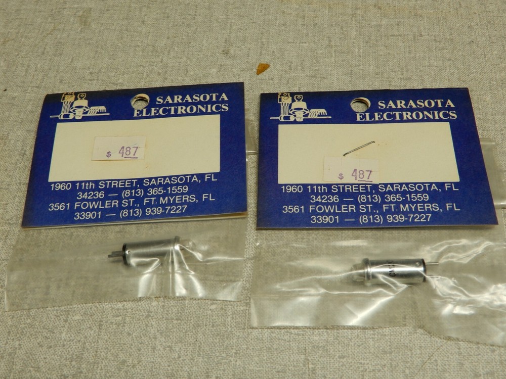 CM20-1 Panel Indicator Lamps Clear Qty 2 NOS Two Pin