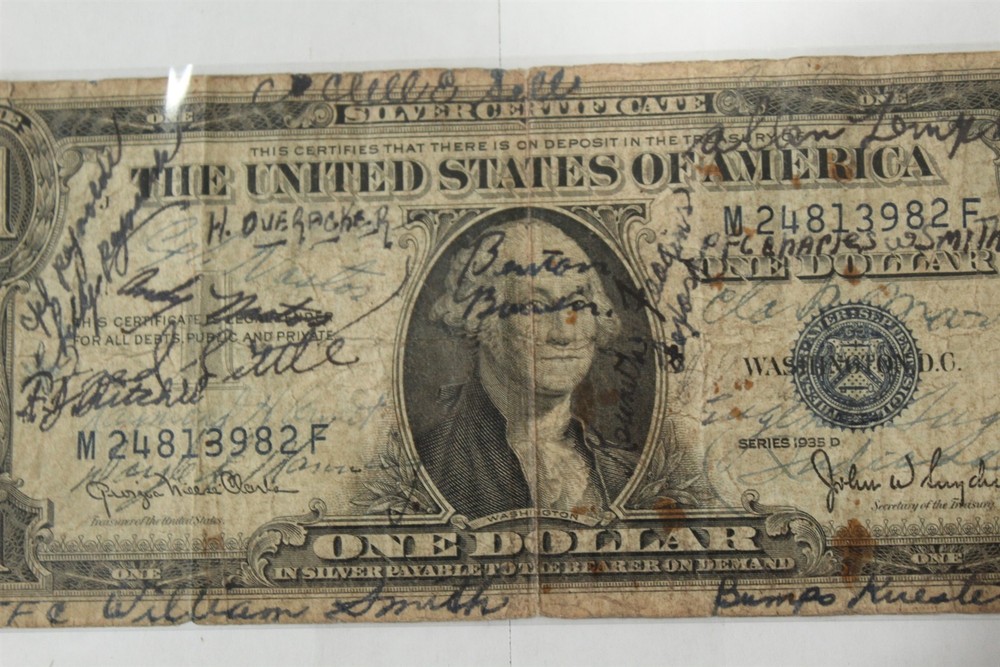 Vintage 1935D $1 US Silver Certificate