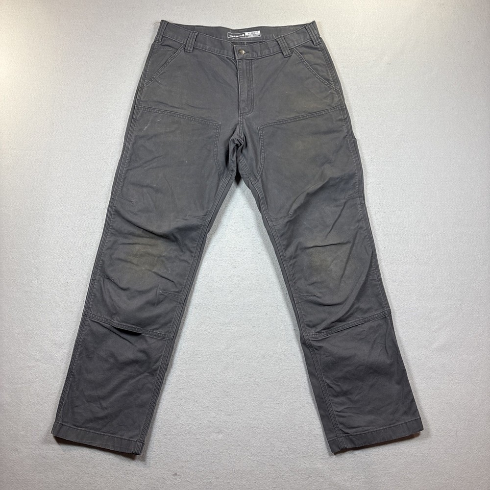 Carhartt Men's Relaxed Fit Rugged Flex Double Front Canvas Work Pants, 34x32