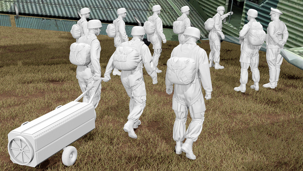 WWII Fallschirmjäger boarding JU-52 - 11 Item Set