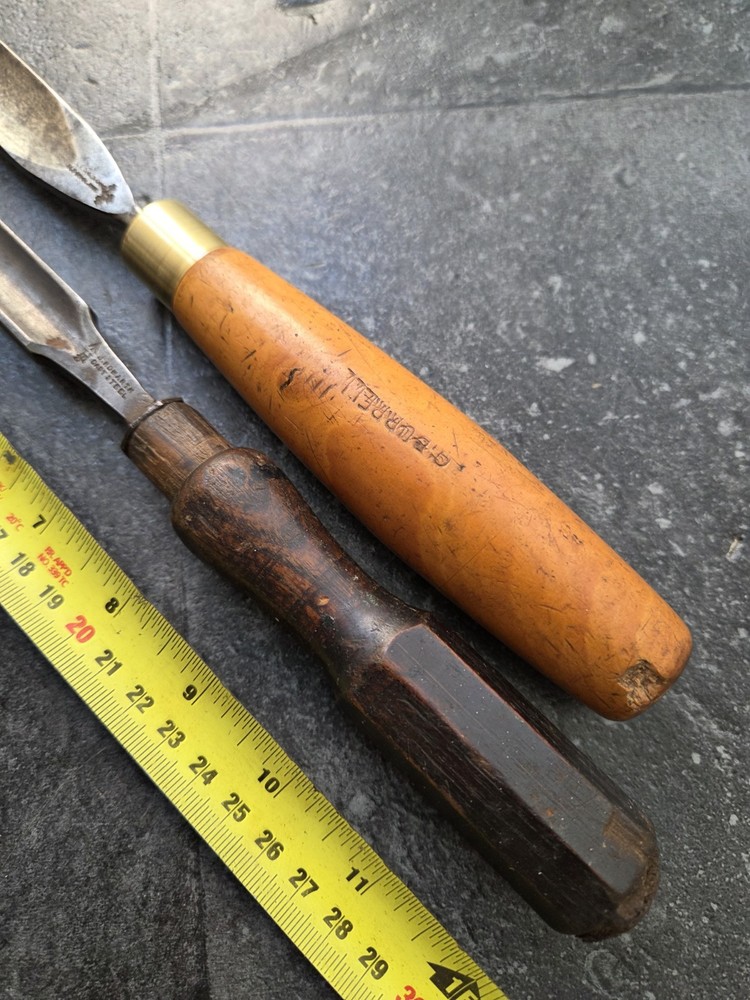 2 Vintage Woodworking Gouges Howarth & Marples