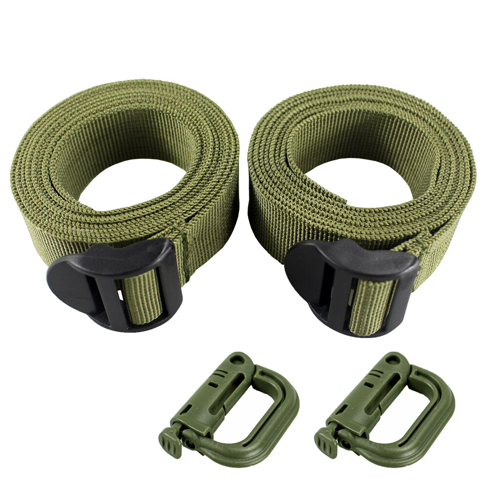 2pcs Tactical Molle Nylon Webbing Heavy Duty Utility Strap Backpack Accessories