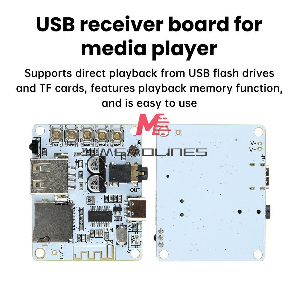Bluetooth 5.4 Audio Receiver Board mp3 Lossless Decoder Decoding Module Type C