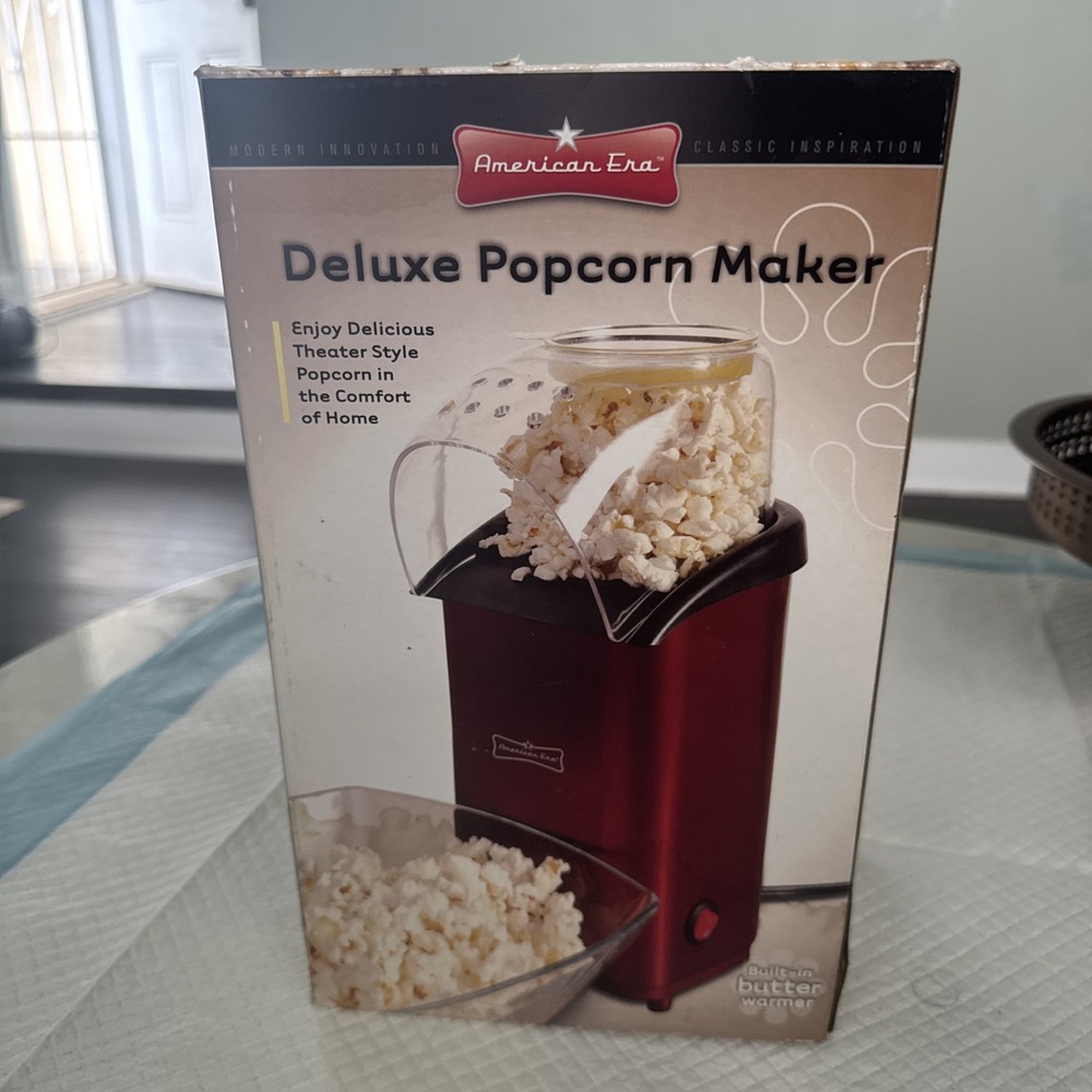 Popcorn Machine Countertop Popcorn Popper Maker 8oz Kettle, Red