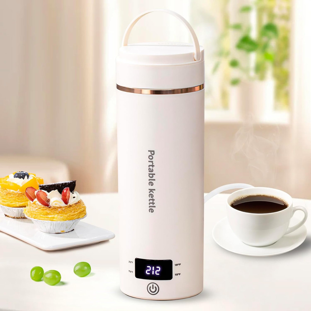 Travel Electric Kettle Portable Mini Kettle,Small Hot Water Boiler with 4 Temper