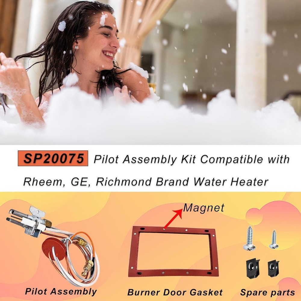 SP20075 SP20305A Pilot & Igniter Assembly Kit for GE Richmond Rheem Water Heater