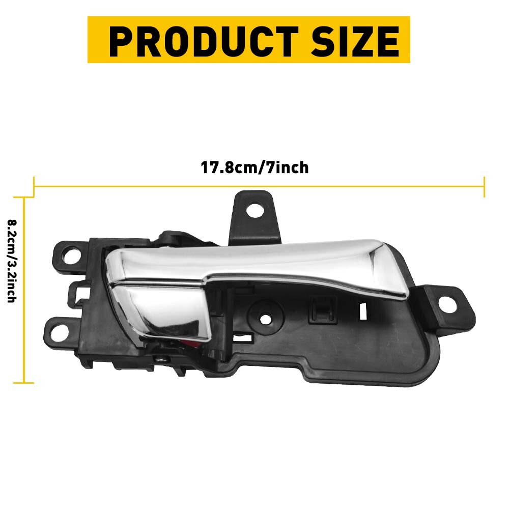Inside FRONT or REAR Door Handle Passenger Side Chrome For SONATA 2011-2014