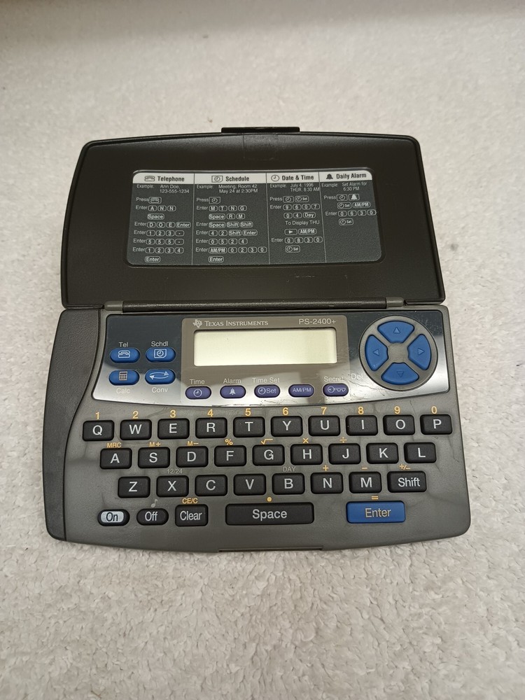 Vintage Texas Instruments PS-2400+ Data Bank Scheduler Calculator Functional