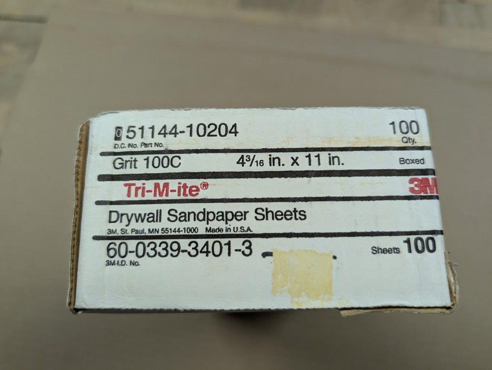 3M Drywall Sandpaper Sheets - 100 pcs.