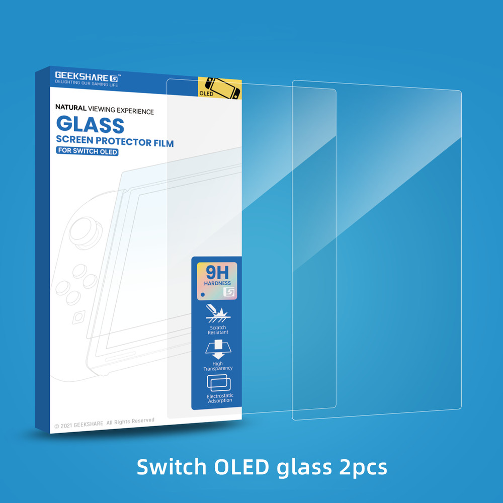 Geekshare Nintendo Switch OLED Glass Screen Protective Premium Tempered Switch