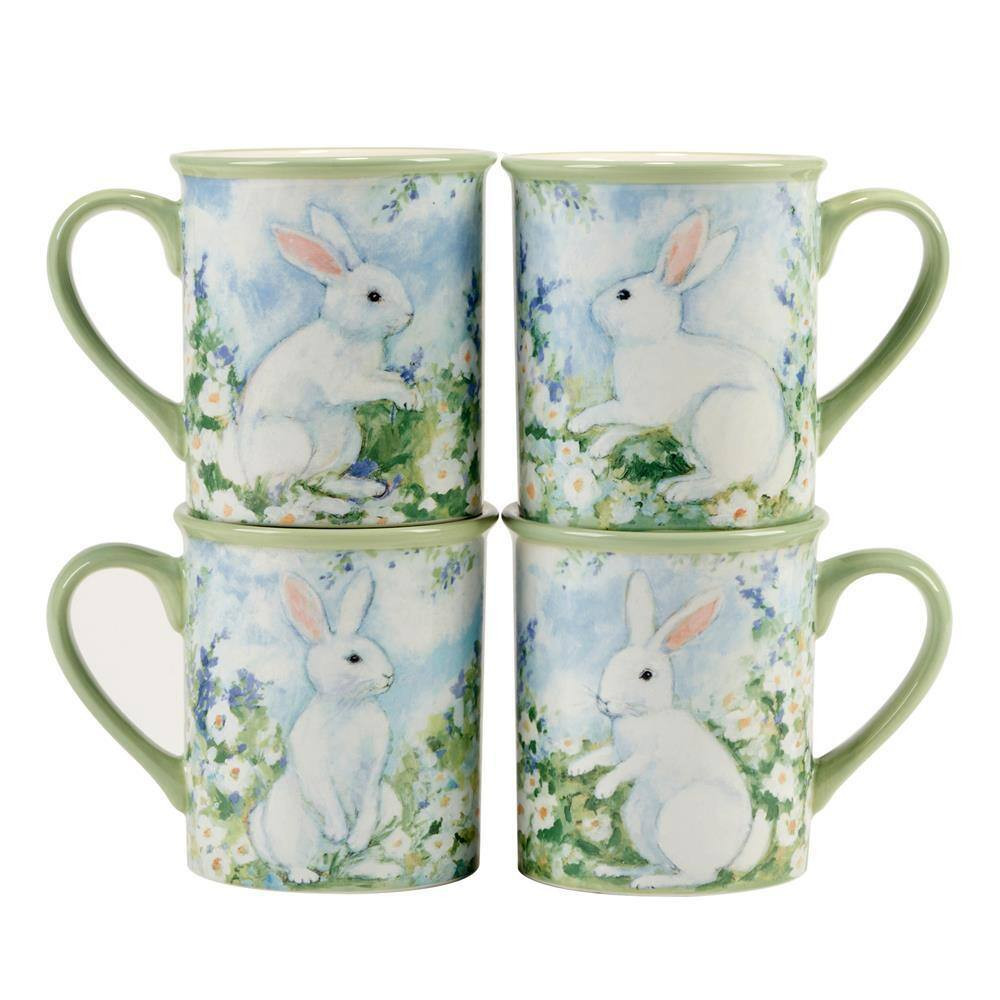 Easter Morning 16-Piece Assorted Colors Earthenware Dinnerware Set (Service for