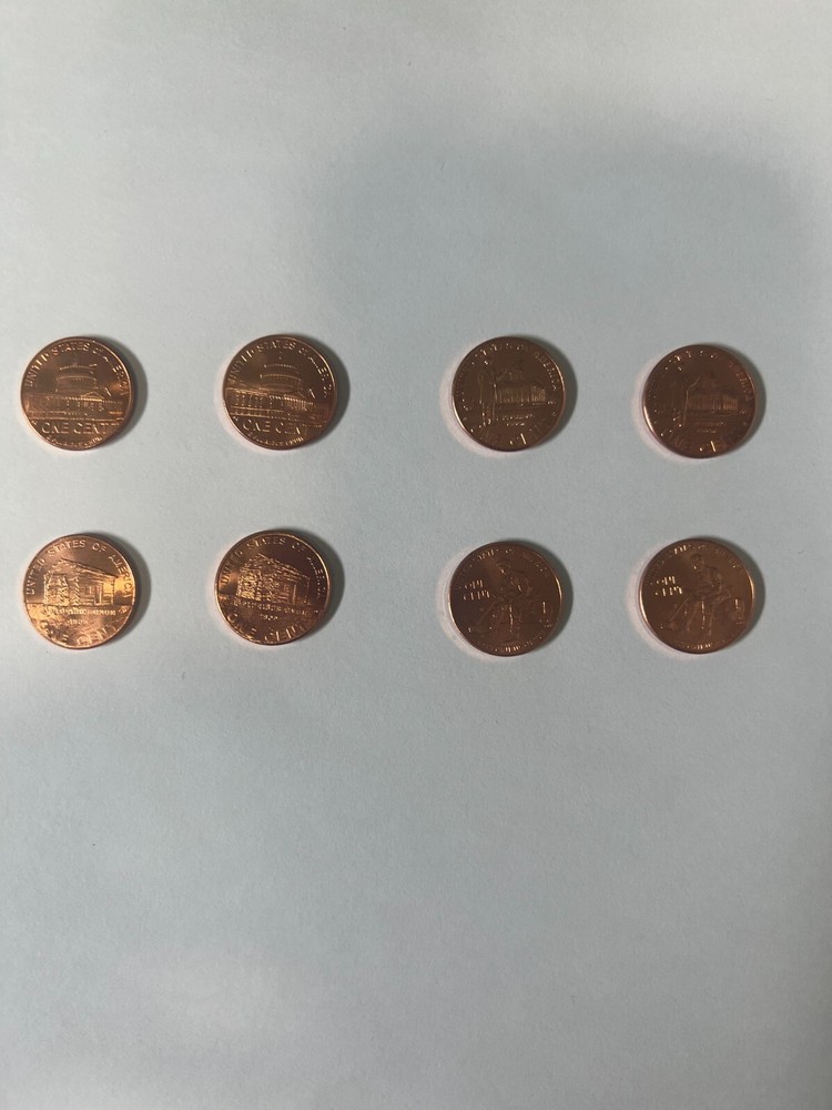 2009 P&D Complete 8 Coin Lincoln Penny Set in "Uncirculated"