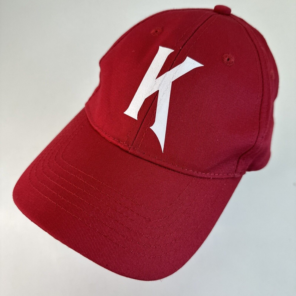Unknown K Logo Youth Red Ball Cap Hat Adjustable Baseball
