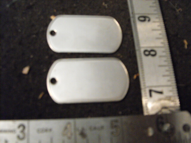 Original US Military Issue Blank Dog Tags(1 Pair) Non-Magnetic