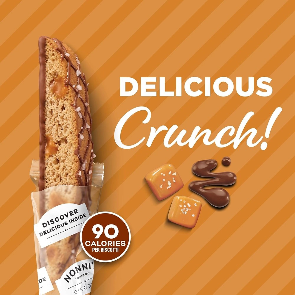 Individually Wrapped Salted Caramel Biscotti - 6.72 oz, 8 Count Snacks