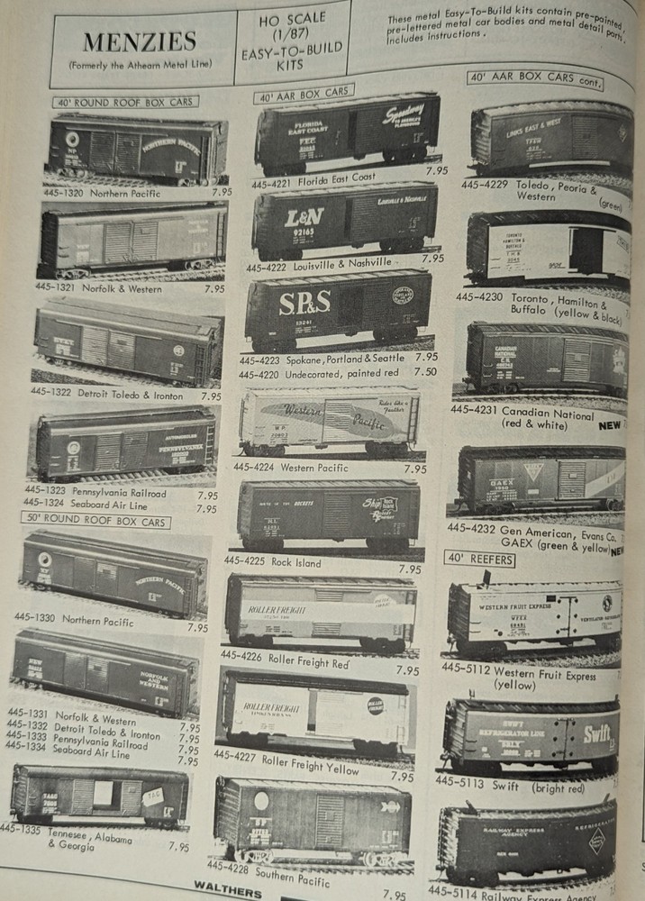 ***VINTAGE 1981 WALTHER'S HO SCALE MODEL TRAIN CATALOG & REFERENCE MANUAL***