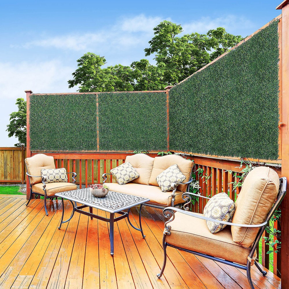 48Pack Grass Wall Panel 20" x 20 Boxwood Hedge Wall Panels UV Protect