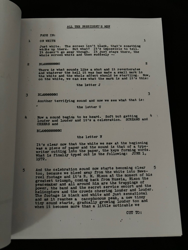 Warner Bros.™ THE PARANOIA TRILOGY Rare Script ALAN PAKULA Screenplay Set