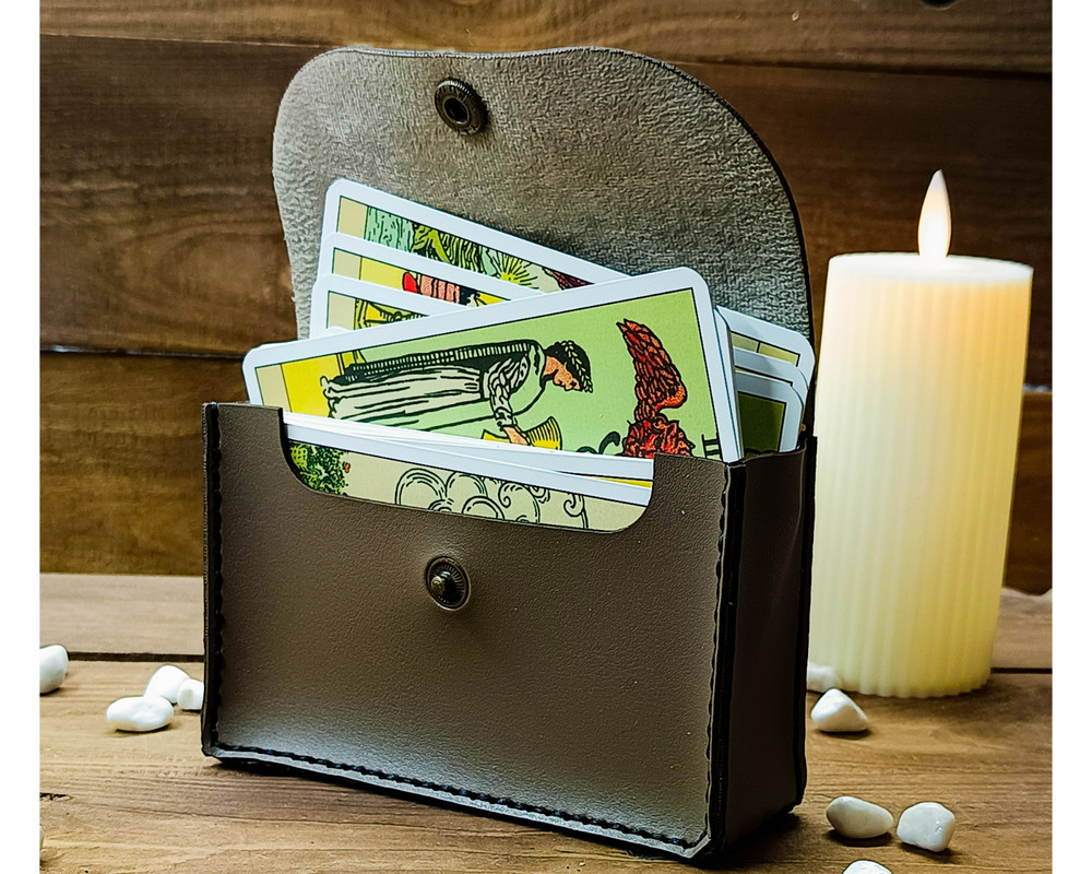 Leather Tarot Card Holder, Leather Deck Box, Leather Deck Holder