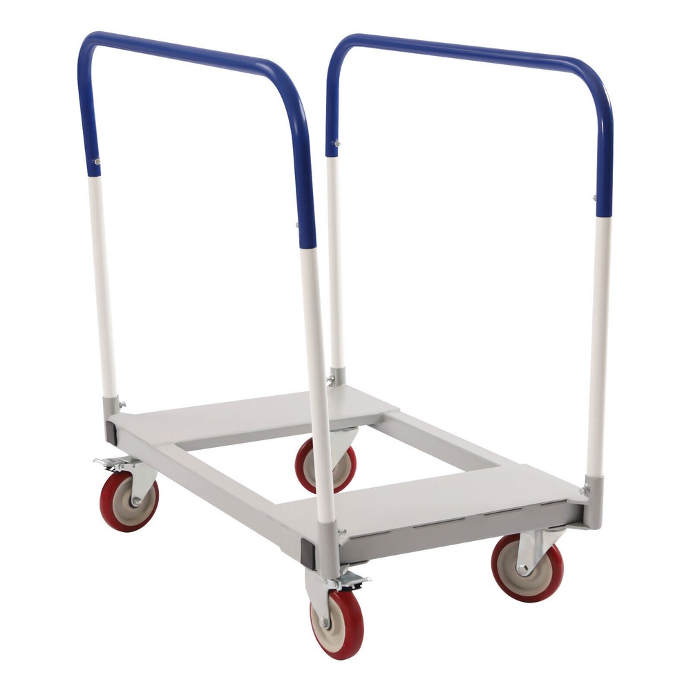 1500 lbs Professional Panel Cart Dolly Rectangular Low Noise with 5inch Casters