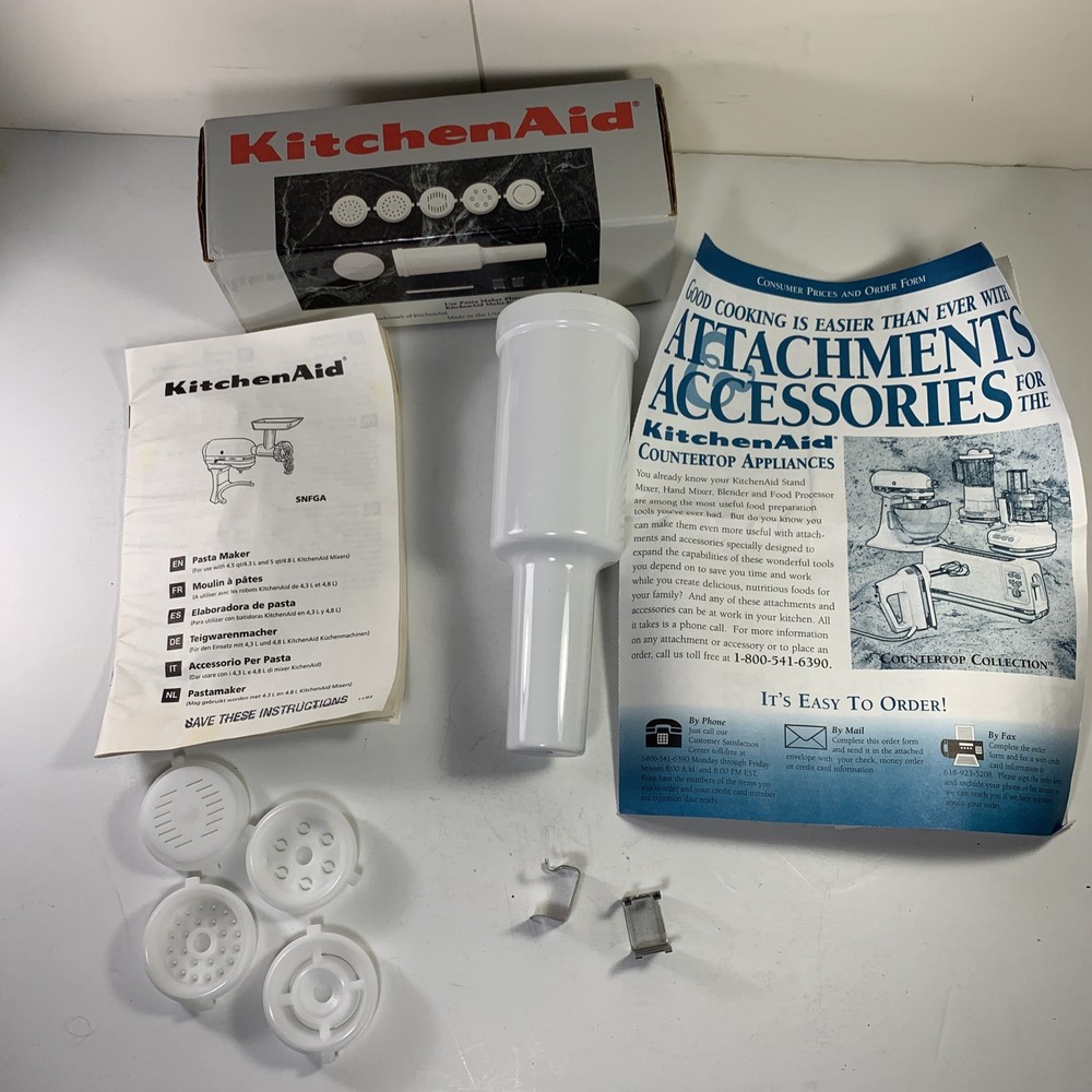 KitchenAid Pasta Maker Plates Set and Storage Stomper Model SNP-A SNPA
