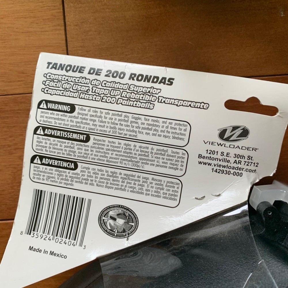 ViewLoader VL200 Paintball Loader 200 Count Gravity Hopper Black NWT Lot 4