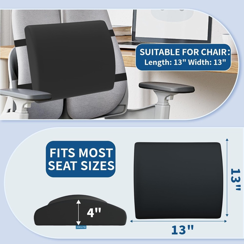 Ergonomic Seat Cushion & Lumbar Support Set