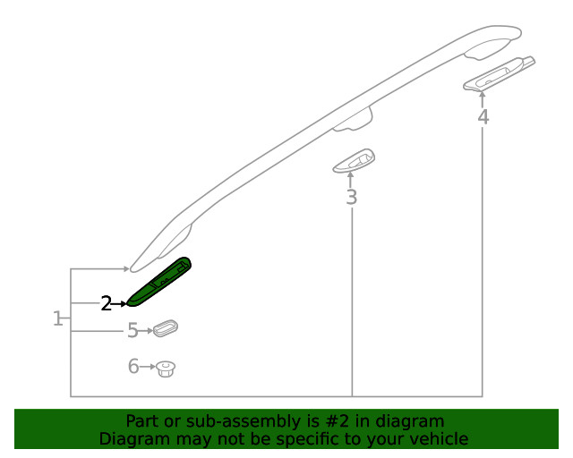 Genuine Subaru Rail Assembly Protector 91192SJ030