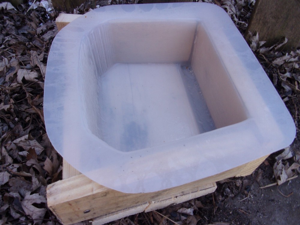 Retaining wall brick concrete mold 1/8th" poly plastic 11" x 8" x 4"