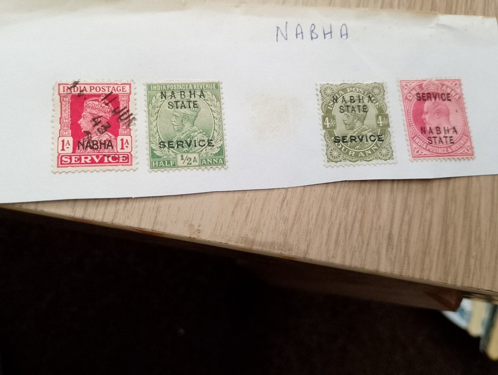 Indian Nabha State Service Stamps Unchecked