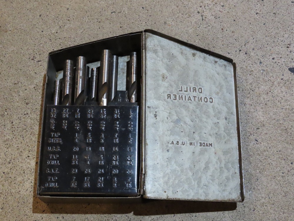 Drill Container INDEX ORGANIZER Tool Box Partial Set Made in USA Storage