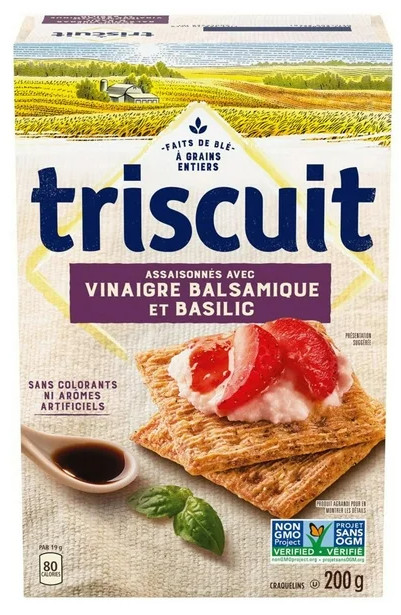 Triscuit Balsamic Vinegar and Basil Crackers, 200g (2 Pack)