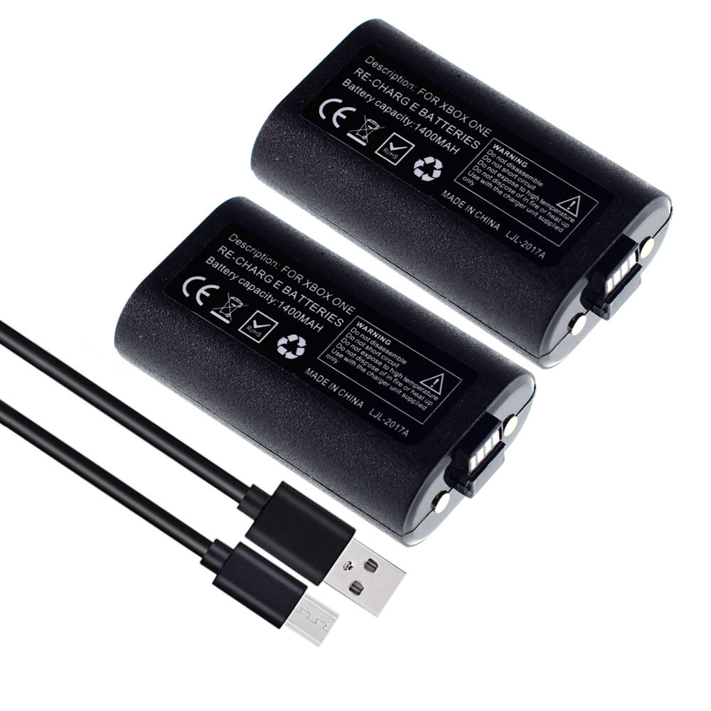 Rechargeable Battery + Micro USB Cable charger for Xbox One X S Play Controller